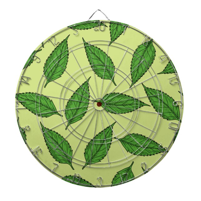 Pattern Of Leaves, Leaf Pattern, Spring Leaves Dartboard (Front)