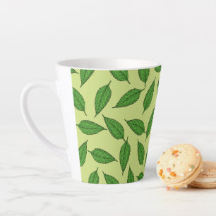 Pattern Of Leaves, Leaf Pattern, Spring Leaves Latte Mug