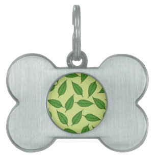 Pattern Of Leaves, Leaf Pattern, Spring Leaves Pet ID Tag