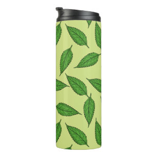Pattern Of Leaves, Leaf Pattern, Spring Leaves Thermal Tumbler