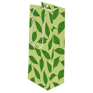 Pattern Of Leaves, Leaf Pattern, Spring Leaves Wine Gift Bag