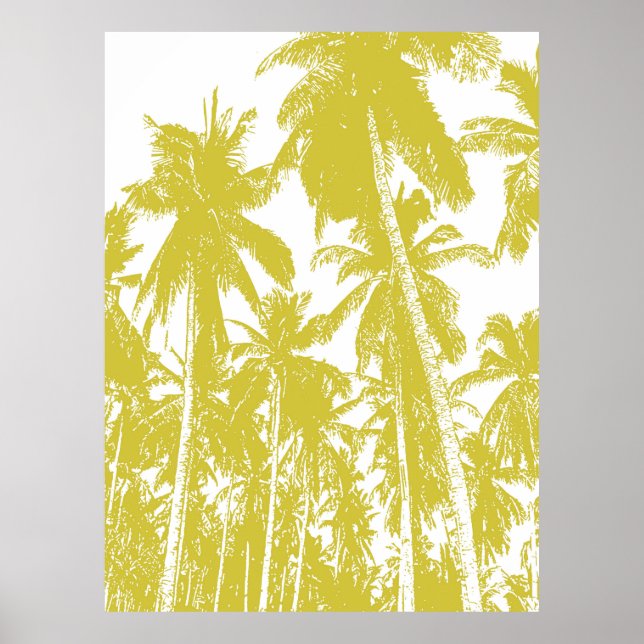 Pattern of leaves. Tropical Palm trees Poster (Front)