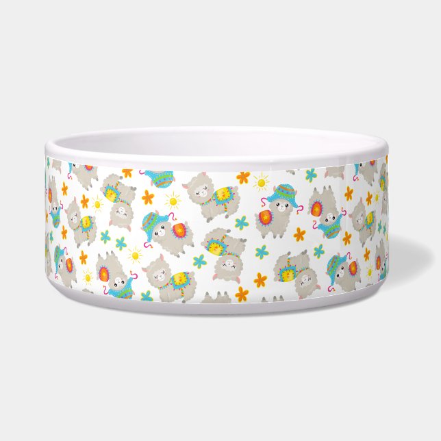 Pattern Of Llamas, Cute Llamas, Alpacas, Flowers (Front)