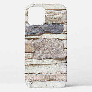 Pattern of Modern stone Brick Wall Surfaced backgr iPhone 12 Case
