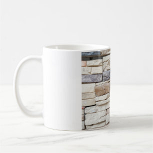 Pattern of Modern stone Brick Wall Surfaced backgr Coffee Mug