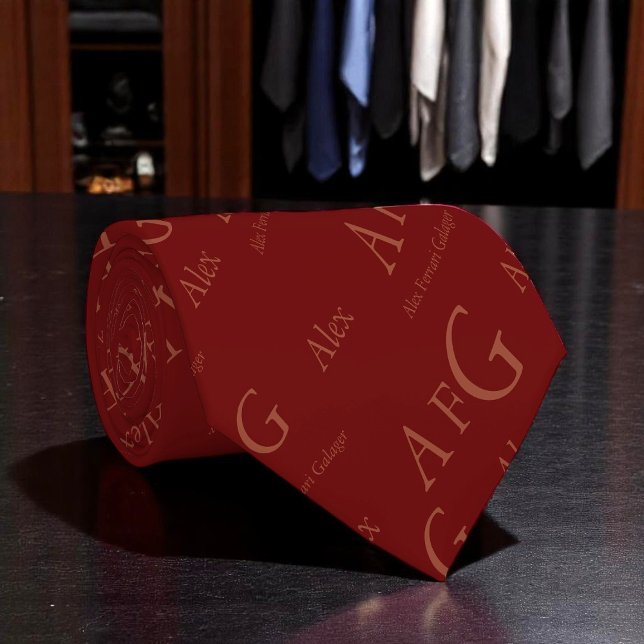 pattern of names, custom tie (Creator Uploaded)