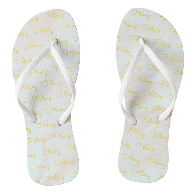 Pattern of Names Slim Strap Monogrammed Chic Cool Jandals (Footbed)