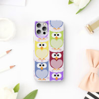 Pattern Of Owls, Colourful Owls - Green Blue
