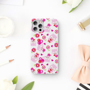 Pattern Of Owls, Cute Owls, Pink Owls, Hearts