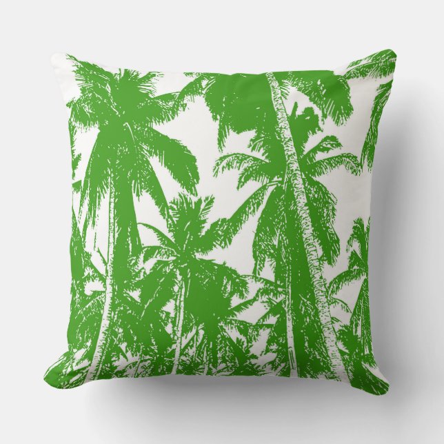 Pattern of Palm Trees in a Posterised Design Cushion (Front)