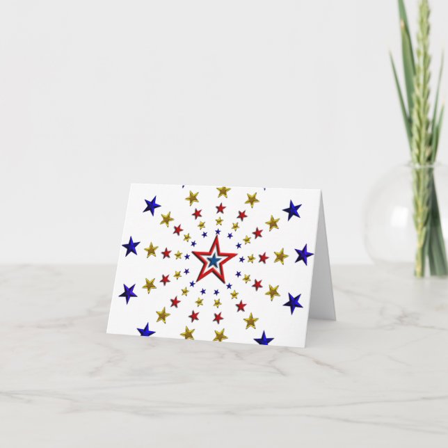 Pattern of Patriotic Stars Card (Front)