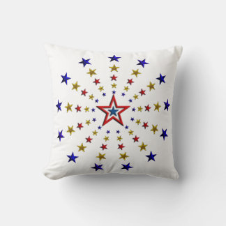 Pattern of Patriotic Stars Cushion