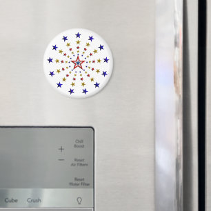 Pattern of Patriotic Stars Magnet