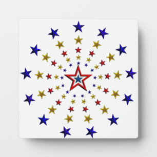 Pattern of Patriotic Stars Plaque