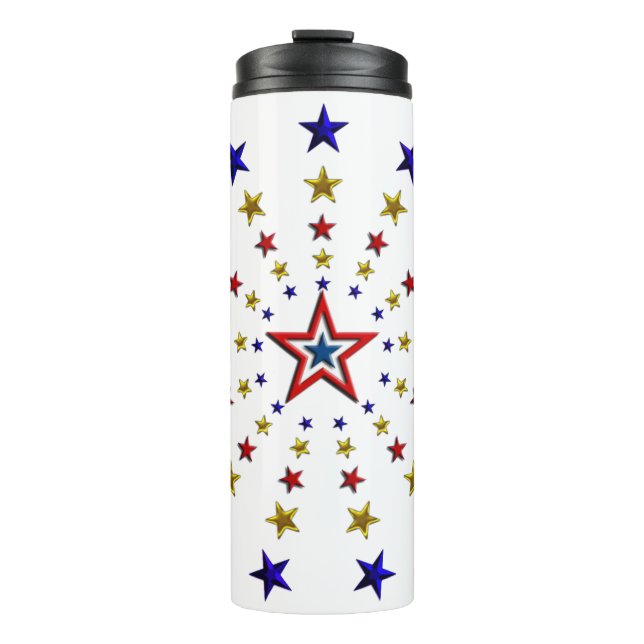 Pattern of Patriotic Stars Thermal Tumbler (Front)