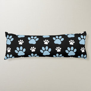 Pattern Of Paws, Blue Paws, Dog Paws, Animal Paws Body Cushion