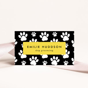 Pattern Of Paws, Dog Groomer, Dog Walker, Pet Shop Business Card