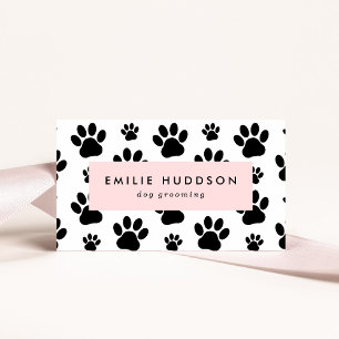 Pattern Of Paws, Dog Groomer, Dog Walker, Pet Shop Business Card