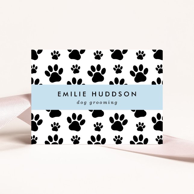 Pattern Of Paws, Dog Groomer, Dog Walker, Pet Shop Business Card (Creator Uploaded)
