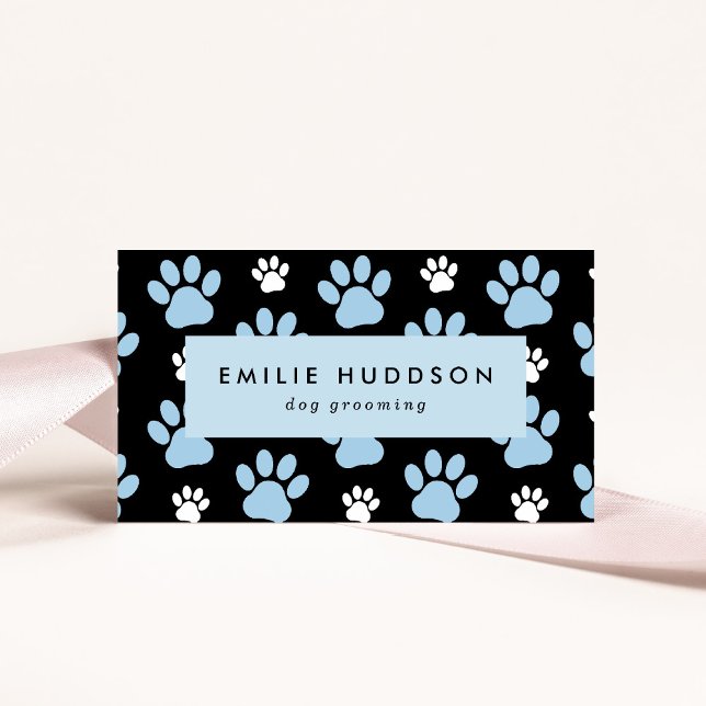 Pattern Of Paws, Dog Groomer, Dog Walker, Pet Shop Business Card (Creator Uploaded)