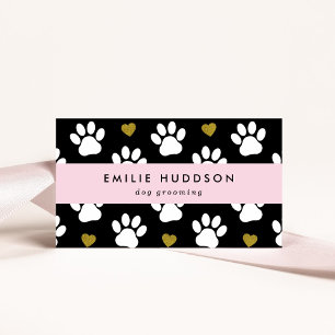 Pattern Of Paws, Dog Groomer, Dog Walker, Pet Shop Business Card