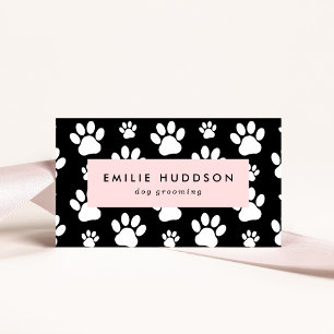 Pattern Of Paws, Dog Groomer, Dog Walker, Pet Shop Business Card