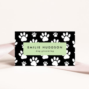 Pattern Of Paws, Dog Groomer, Dog Walker, Pet Shop Business Card
