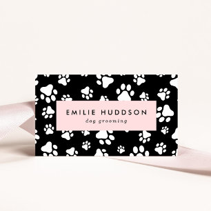 Pattern Of Paws, Dog Groomer, Dog Walker, Pet Shop Business Card