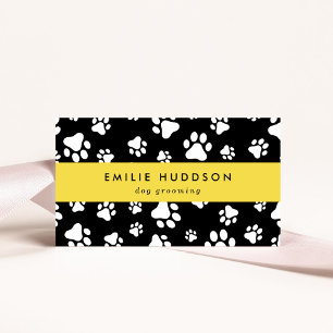 Pattern Of Paws, Dog Groomer, Dog Walker, Pet Shop Business Card