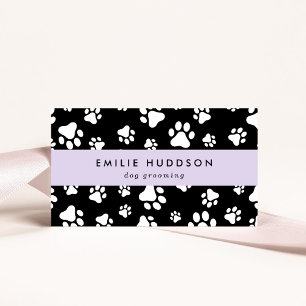 Pattern Of Paws, Dog Groomer, Dog Walker, Pet Shop Business Card