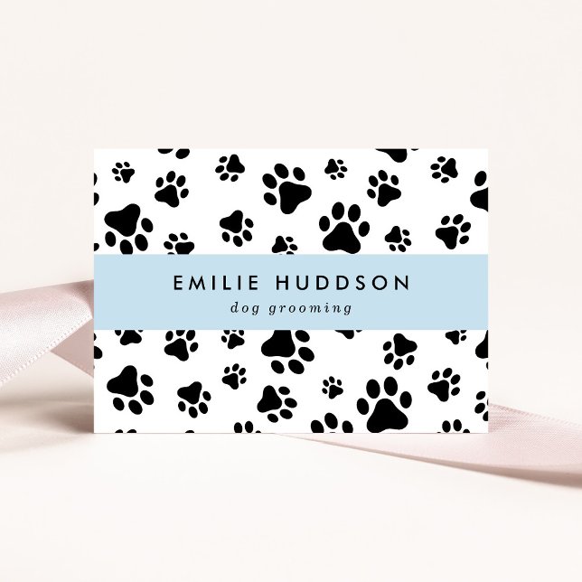 Pattern Of Paws, Dog Groomer, Dog Walker, Pet Shop Business Card (Creator Uploaded)