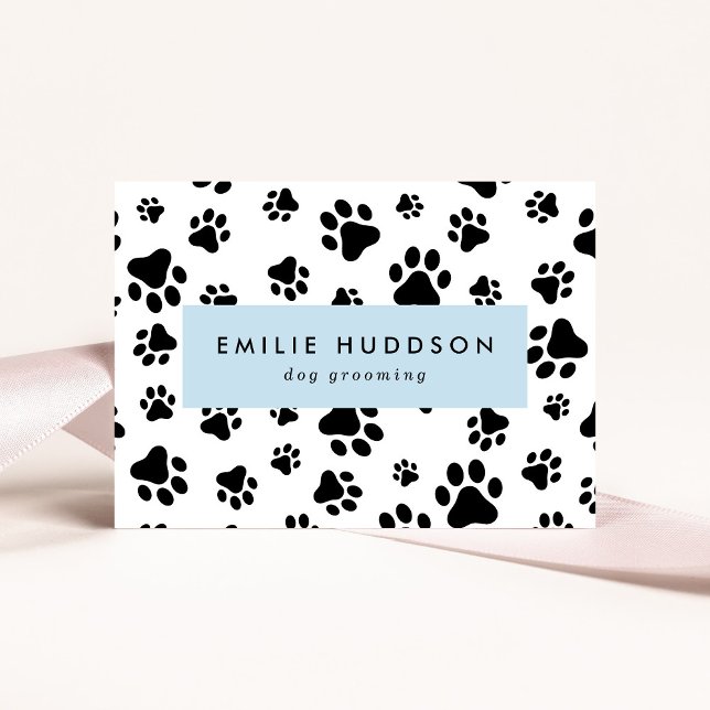 Pattern Of Paws, Dog Groomer, Dog Walker, Pet Shop Business Card (Creator Uploaded)