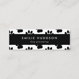 Pattern Of Paws, Dog Groomer, Dog Walker, Pet Shop Mini Business Card
