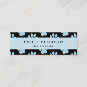 Pattern Of Paws, Dog Groomer, Dog Walker, Pet Shop Mini Business Card