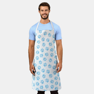 Pattern Of Paws, Dog Paws, Baby Blue Paws Apron