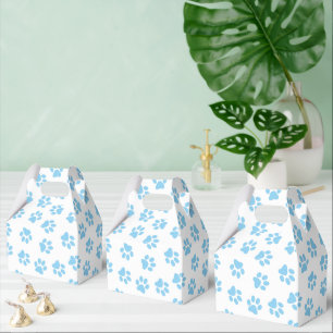 Pattern Of Paws, Dog Paws, Baby Blue Paws Favour Box