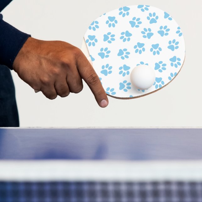 Pattern Of Paws, Dog Paws, Baby Blue Paws Ping Pong Paddle (Insitu)