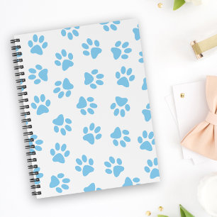 Pattern Of Paws, Dog Paws, Baby Blue Paws Planner