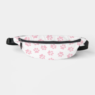 Pattern Of Paws, Dog Paws, Baby Pink Paws Bum Bags