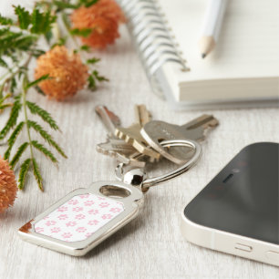 Pattern Of Paws, Dog Paws, Baby Pink Paws Key Ring