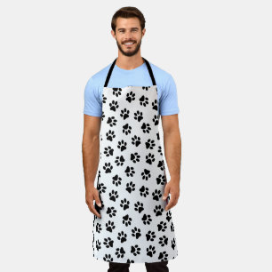 Pattern Of Paws, Dog Paws, Black Paws Apron