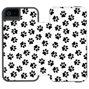 Pattern Of Paws, Dog Paws, Black Paws Incipio Watson™ iPhone 5 Wallet Case
