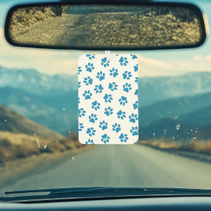 Pattern Of Paws, Dog Paws, Blue Paws Car Air Freshener
