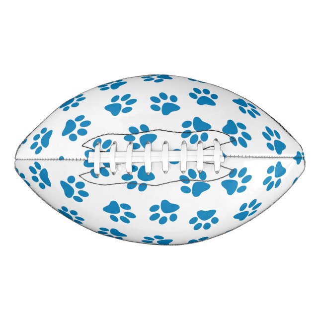 Pattern Of Paws, Dog Paws, Blue Paws Football (Front)