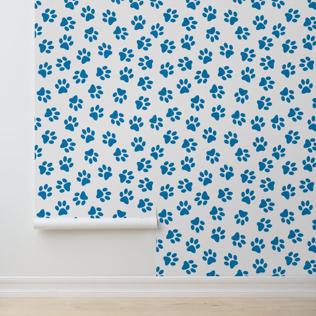 Pattern Of Paws, Dog Paws, Blue Paws Wallpaper (Application)
