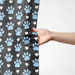 Pattern Of Paws, Dog Paws, Blue Paws, White Hearts Scarf<br><div class="desc">Cute,  fun and adorable pattern with blue paws and white hearts. Modern and trendy gift,  perfect for the dog lover in your life.</div>