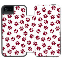 Pattern Of Paws, Dog Paws, Burgundy Paws