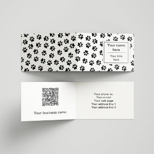Pattern Of Paws, Dog Paws, Cat Paws, Black Paws Business Card