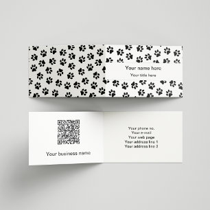 Pattern Of Paws, Dog Paws, Cat Paws, Black Paws Business Card