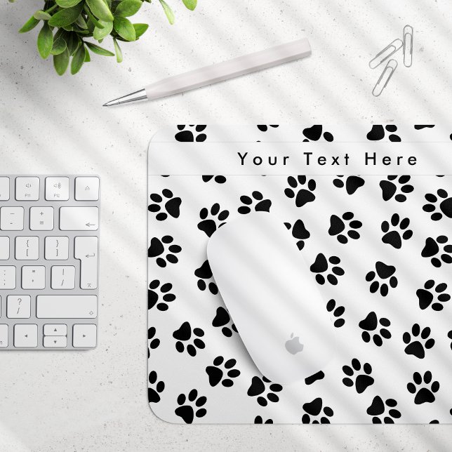 Pattern Of Paws, Dog Paws, Cat Paws, Black Paws Mouse Pad (Creator Uploaded)